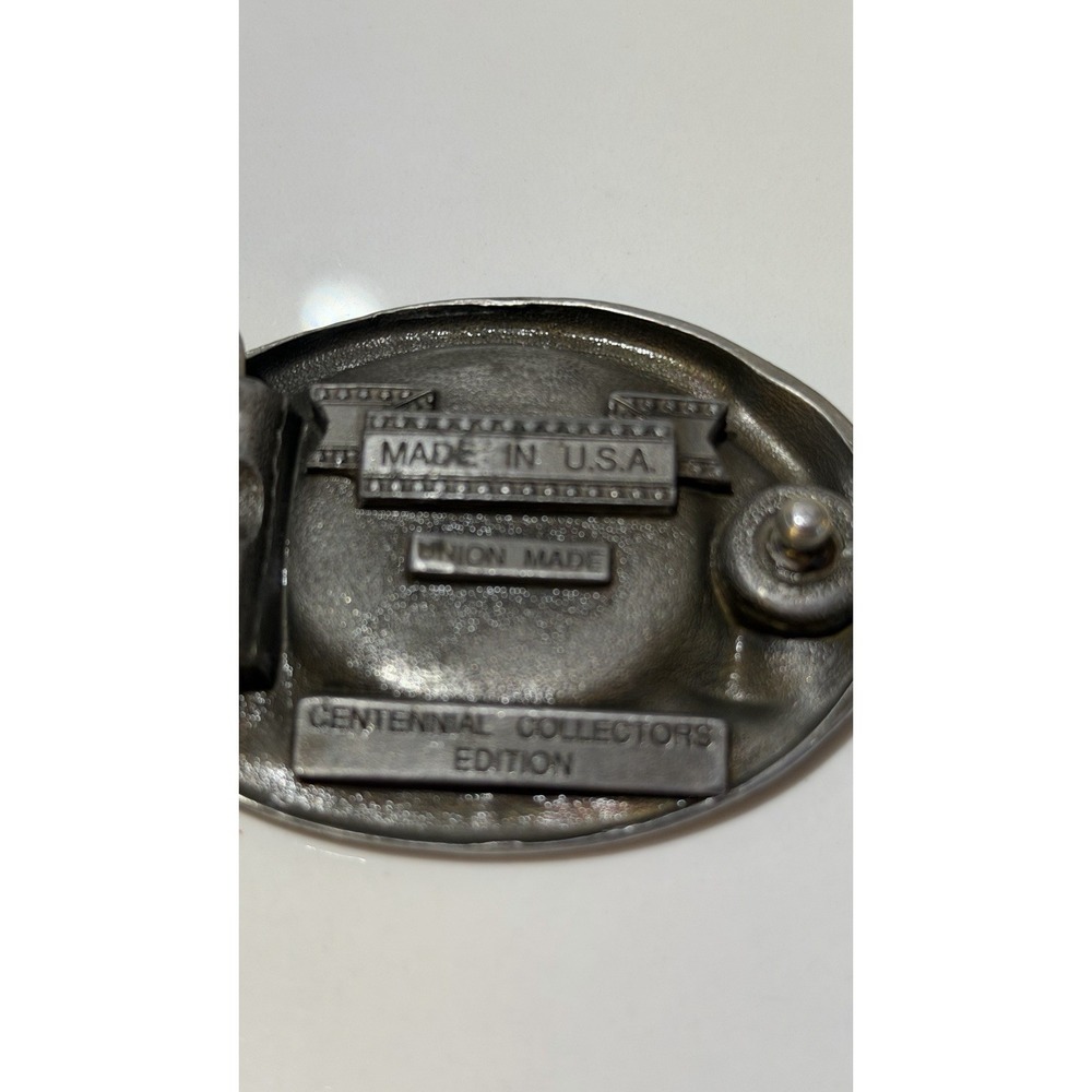 IBEW 100th Anniversary 1891-1991 Metal Enamel Belt Buckle USA Union Botherhood - Picture 4 of 6